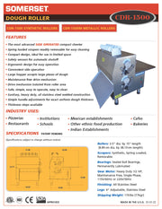 CDR-1500 Dough Roller / Double Pass- Side Operated - Bakery Wholesalers