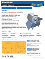 CDR-2100 Dough Roller / Double Pass- Side Operated - Bakery Wholesalers