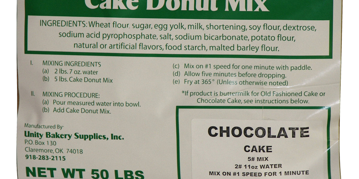 Chocolate Indulgence Chocolate Cake Donut Mix - 50# bags - For orders