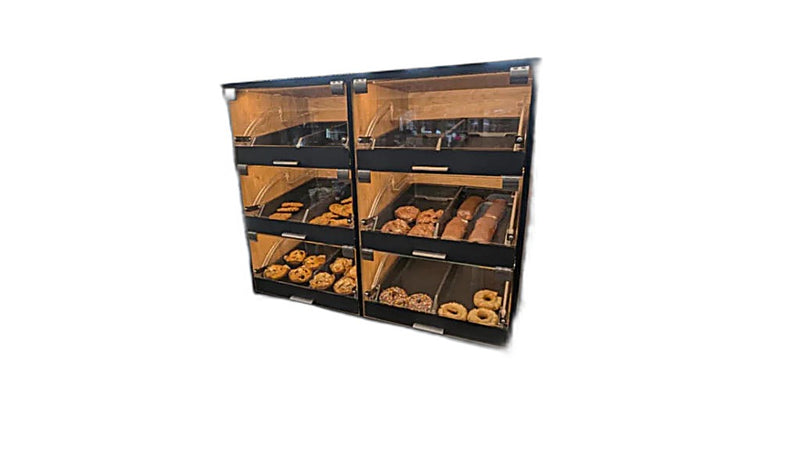 Palram Countertop Bakery Display Case with Illuminated Soft-Close Drawers & Tempered Glass – 40"W x 32"H x 20"D - Donut-Equipment.com