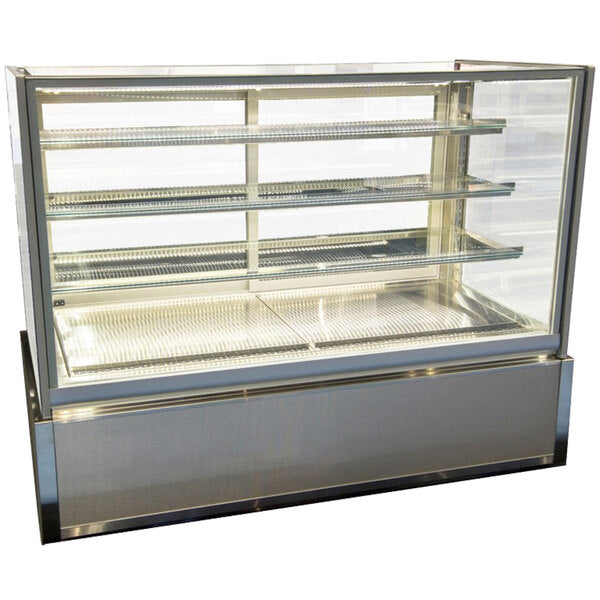 Federal Industries (ITD6034-B18)-Non-Refrigerated- 60" x 52"(H) Full Service Case w/Straight Glass 120V - Bakery Wholesalers