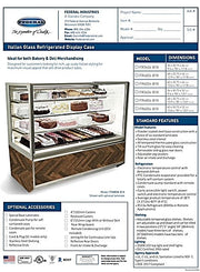 Federal Industries (ITR4834-B18) 52"(H)- 48" Full Service Case w/Straight Glass (Refrigerated) 120V - Bakery Wholesalers