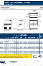 Federal Industries (ITR6026-B18)- 60" Full Service Case w/Straight Glass (Refrigerated) 120V - Bakery Wholesalers