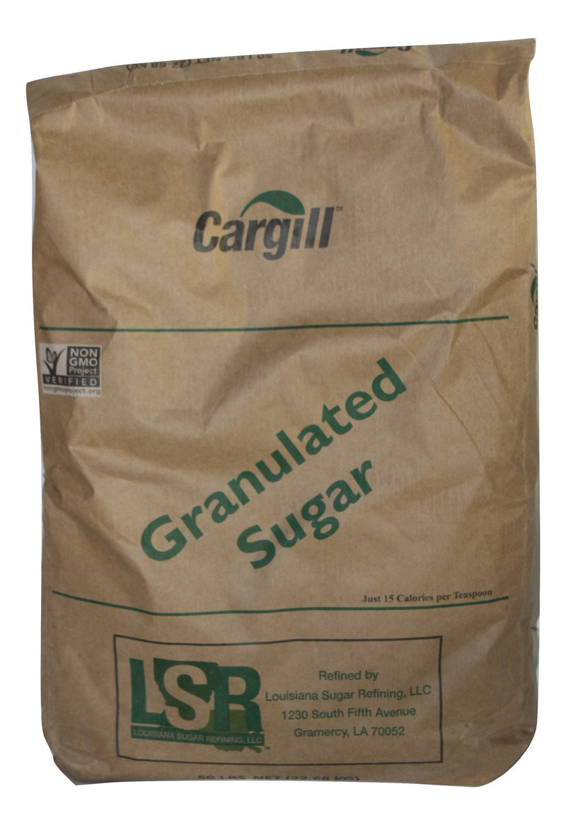 Fine Granulated Pure Cane Sugar 50 Pound bag (brand could vary) Bakery Wholesalers
