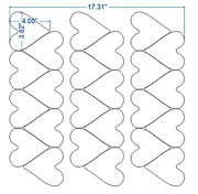 3.82” x 4" Heart Donut Cutter 5 across Rotary Cutter for Machine Use Bakery Wholesalers