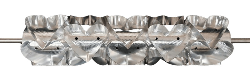 3.82” x 4" heart cutter 5 across Rotary Cutter for Machine Use Bakery Wholesalers
