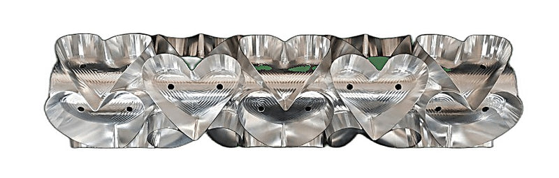 3.82” x 4" heart cutter 5 across Rotary Cutter for Machine Use Bakery Wholesalers