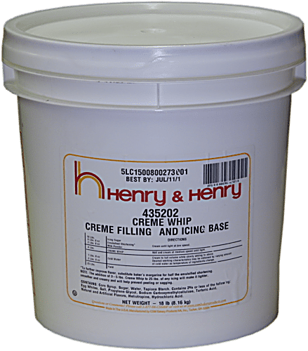 Henry & Henry Marshmallow Creme Whip filling and Icing Base- 18 pounds Bakery Wholesalers