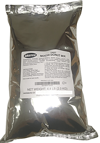 Westco Professional Mochi Donut Mix 1 60 ounce bag (4.4 lbs - estimated yield 12 dozen) Bakery Wholesalers