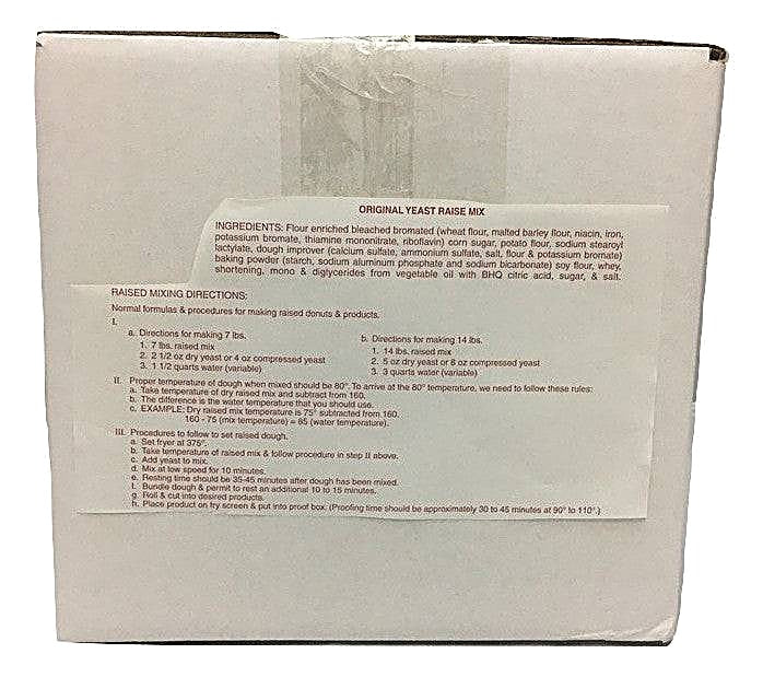 Red Label Raised Donut Mix-35 lbs. Bakery Wholesalers