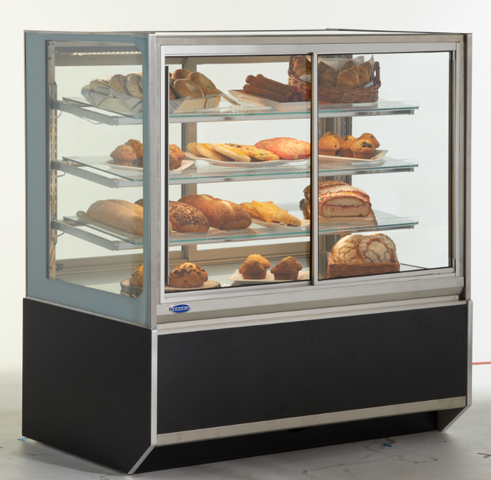 Federal Industries (ITDSS6034-B18)-Non-Refrigerated-(Sliding Doors on Front) 48" x 52"(H) Self Service Case w/Straight Glass 120V (Copy)