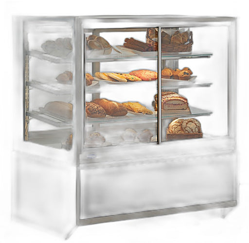 Federal Industries (ITDSS6034-B18)-Non-Refrigerated-(Sliding Doors on Front) 48" x 52"(H) Self Service Case w/Straight Glass 120V (Copy) - Bakery Wholesalers