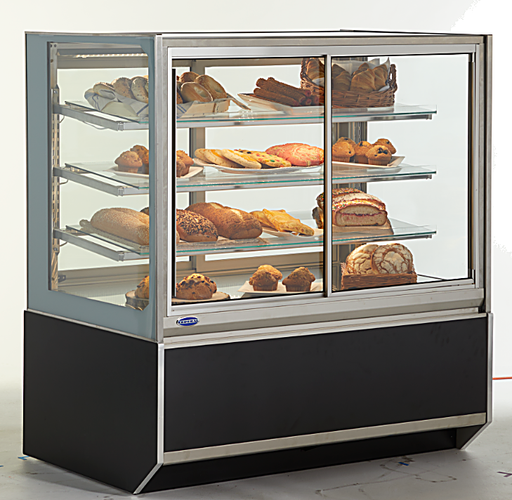 Federal Industries (ITDSS6034-B18)-Non-Refrigerated-(Sliding Doors on Front) 48" x 52"(H) Self Service Case w/Straight Glass 120V (Copy) - Bakery Wholesalers