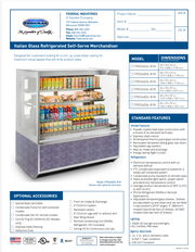 Federal Industries (ITRSS6034-B18)-Italian Series Refrigerated- 60" x 52"(H) Self Service Open Air Case w/ Two Shelves 208-240V - Bakery Wholesalers