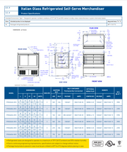 Federal Industries (ITRSS6034-B18)-Italian Series Refrigerated- 60" x 52"(H) Self Service Open Air Case w/ Two Shelves 208-240V - Bakery Wholesalers