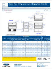 Federal Industries (ITR6026)-Refrigerated Drop In- 60" Counter Case w/Straight Glass 120V - Bakery Wholesalers