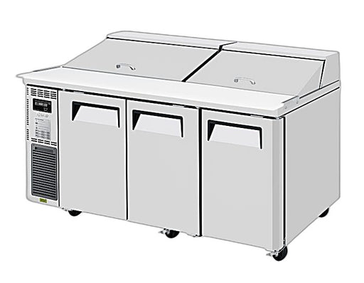 Turbo Air JST-72-N 71" 3 Door Side Mount Compressor Refrigerated Sandwich Prep Table - Donut-Equipment.com