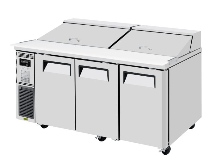 Turbo Air JST-72-N 71" 3 Door Side Mount Compressor Refrigerated Sandwich Prep Table - Donut-Equipment.com