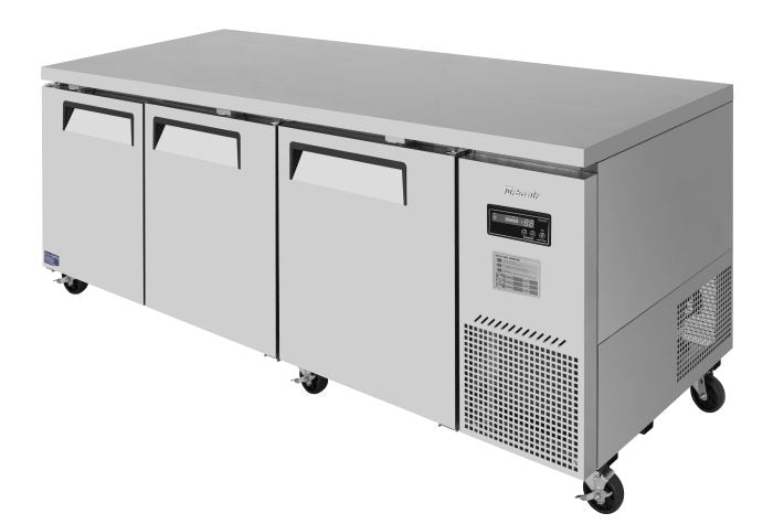 Turbo Air JUF-93D-N J Series 93" Extra Deep Undercounter Freezer w/ 3 Drawers & Side Mounted Compressor - Bakery Wholesalers
