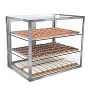 Jahabow 9200 Series 29"L x 20"D x 18"H Countertop Bakery Display Case – Aluminum, Tempered Glass, w/ 2 Shelves, Non-Refrigerated - Bakery Wholesalers