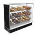 Jahabow BMB Series 60.375"L x 22"D x 50"H Bagel Merchandiser Display Case – Aluminum, Tempered Glass, w/ 3 Fixed Rows, Non-Refrigerated - Bakery Wholesalers