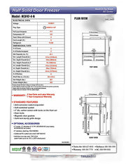 Turbo Air M3F47-4-N 51-3/4" M3 Series Reach-In Top Mount Insulated Freezer With 2 Sections And 4 Doors, 42.1 Cubic Feet, 115 Volts - Donut-Equipment.com