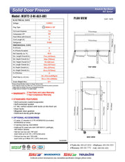 Turbo Air M3F72-3-N M3 Series 78" Solid Door Reach In Freezer - Donut-Equipment.com