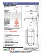 Turbo Air M3F72-3-N M3 Series 78" Solid Door Reach In Freezer - Donut-Equipment.com
