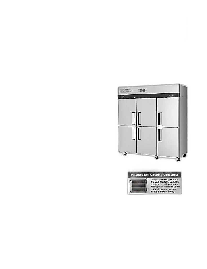 Turbo Air M3F72-6-N M3 Series 78" Solid Half Door Reach In Freezer - Donut-Equipment.com
