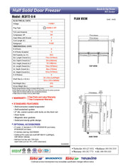 Turbo Air M3F72-6-N M3 Series 78" Solid Half Door Reach In Freezer - Donut-Equipment.com