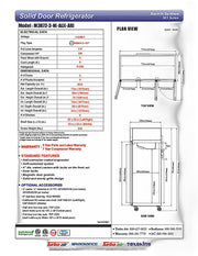 Turbo Air M3R72-3-N M3 Series 78" Solid Door Stainless Steel Reach-In Refrigerator - Bakery Wholesalers