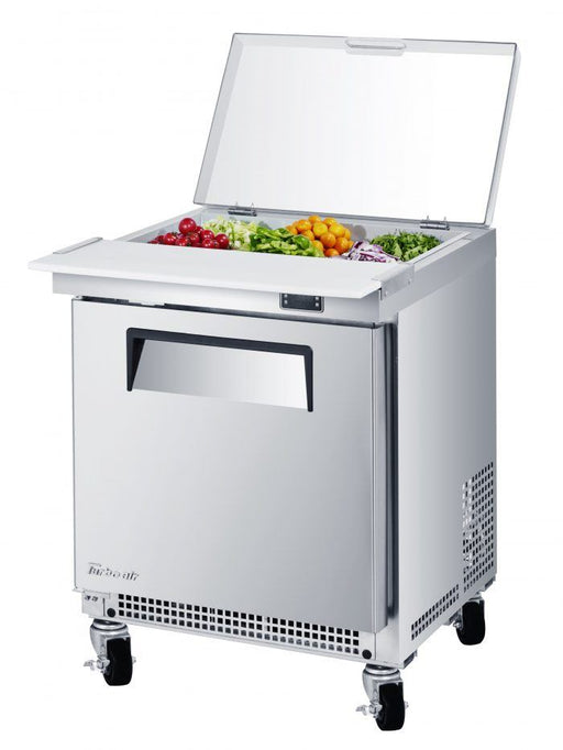 Turbo Air M3 Series MST-24S-N6 24" 1 Door Refrigerated Salad Prep Table with Clear Lid - Donut-Equipment.com