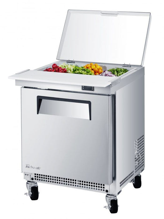 Turbo Air M3 Series MST-24S-N6 24" 1 Door Refrigerated Salad Prep Table with Clear Lid - Donut-Equipment.com