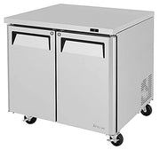 Turbo Air MUF-36-N 36 1/4" W Undercounter Freezer w/ 1 Section & 2 Solid Doors - Donut-Equipment.com