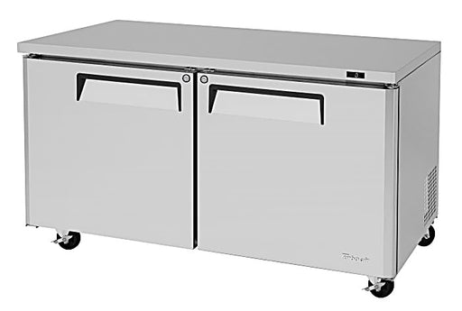 Turbo Air MUF-60-N 60 1/4" W Undercounter Freezer w/ 2 Sections & Solid Doors - Donut-Equipment.com