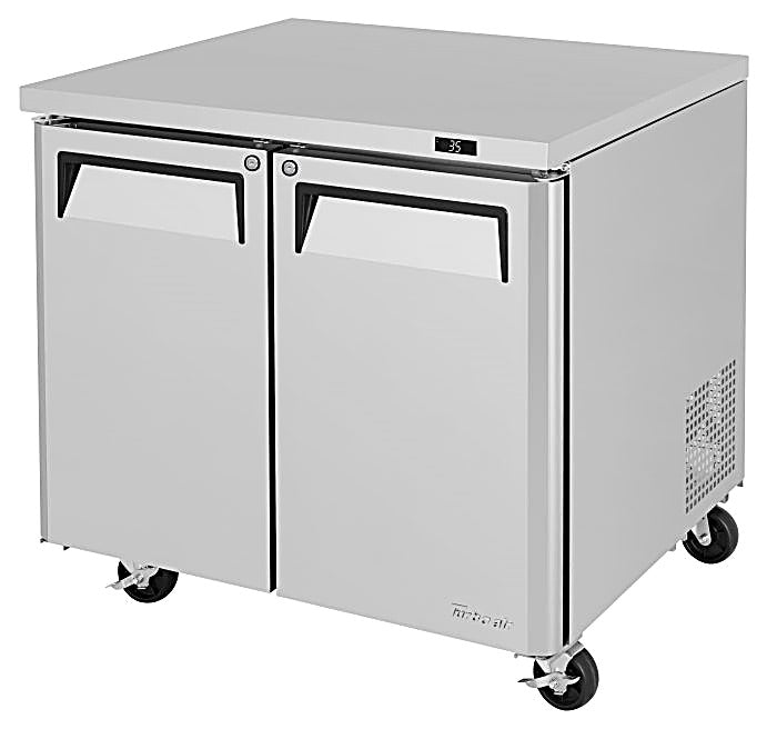 Turbo Air MUR-36-N6 36 1/4" W Undercounter Refrigerator w/ 1 Section, 2 Solid Doors & Hydrocarbon Refrigerant - Donut-Equipment.com