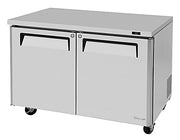 Turbo Air MUR-48-N 48 1/4" W Undercounter Refrigerator w/ 2 Sections & 2 Solid Doors - Donut-Equipment.com
