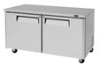 Turbo Air MUR-60-N 60 1/4" W Undercounter Refrigerator w/ 2 Sections & Solid Doors - Bakery Wholesalers