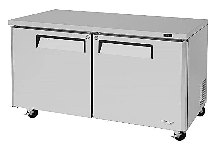 Turbo Air MUR-60-N 60 1/4" W Undercounter Refrigerator w/ 2 Sections & Solid Doors - Donut-Equipment.com