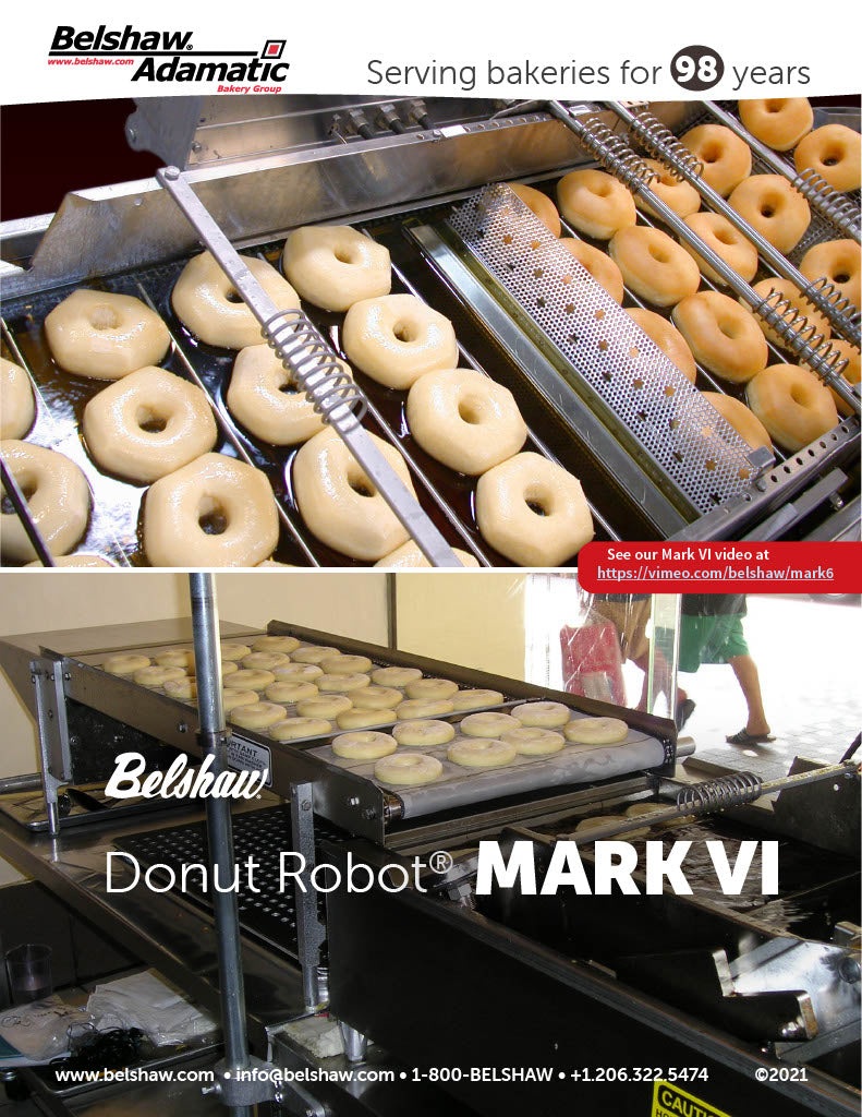 Belshaw Donut Robot® Mark VI (4-1/2" Flight Bar) with Dual Plain Depositor 1-13/16" for Cake Donut Production - Bakery Wholesalers
