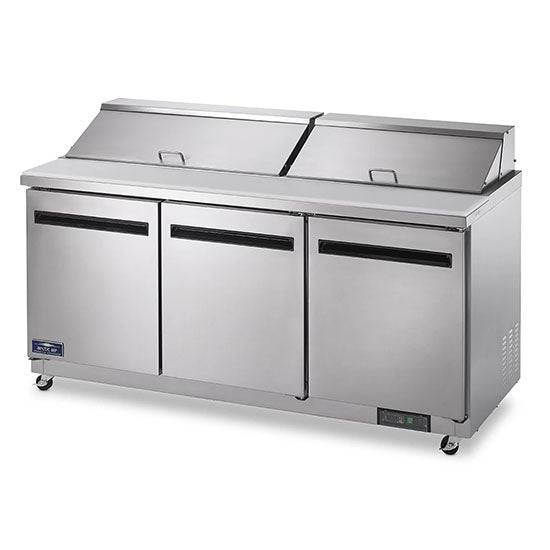 Arctic Air AST72R 72" Two Door Sandwich / Salad Prep Refrigerator Bakery Wholesalers