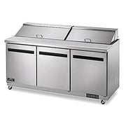 Arctic Air AST72R 72" Two Door Sandwich / Salad Prep Refrigerator Bakery Wholesalers