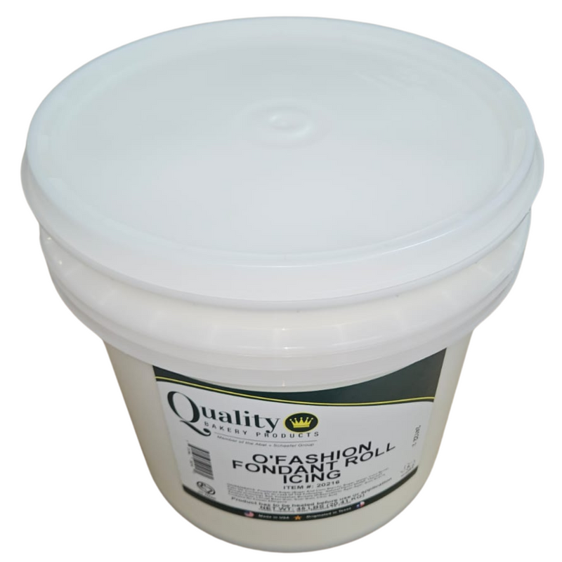 Quality O'Fashion Fondant White Roll and Pastry Icing 21.5 Pounds - Bakery Wholesalers