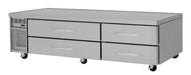 Turbo Air PRCBE-96F-N 96" PRO Series Chef Base Freezer w/ (4) Drawers – 115v - Bakery Wholesalers