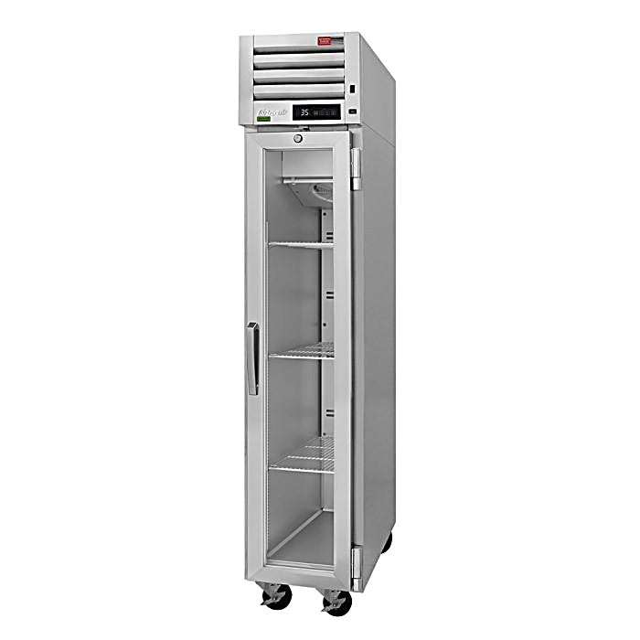 Turbo Air - PRO-12R-G-N, Commercial 18" 1 Glass Door Reach-in Refrigerator PRO Series 9.5 cu.ft. - Donut-Equipment.com