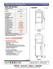 Turbo Air - PRO-12R-G-N, Commercial 18" 1 Glass Door Reach-in Refrigerator PRO Series 9.5 cu.ft. - Donut-Equipment.com
