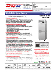 Turbo Air PRO-26-2F-N 29" Premiere Pro Series Solid Half Door Reach in Freezer - Donut-Equipment.com