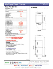 Turbo Air PRO-26-2F-N 29" Premiere Pro Series Solid Half Door Reach in Freezer - Donut-Equipment.com