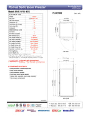 Turbo Air PRO-26F-RI-N 35" Premiere Pro Series Solid Door Roll-In Freezer - Bakery Wholesalers