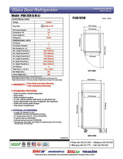 Turbo Air PRO-26R-G-N Single Section Reach-In Top Mount Glass Full Door Refrigerator - Donut-Equipment.com